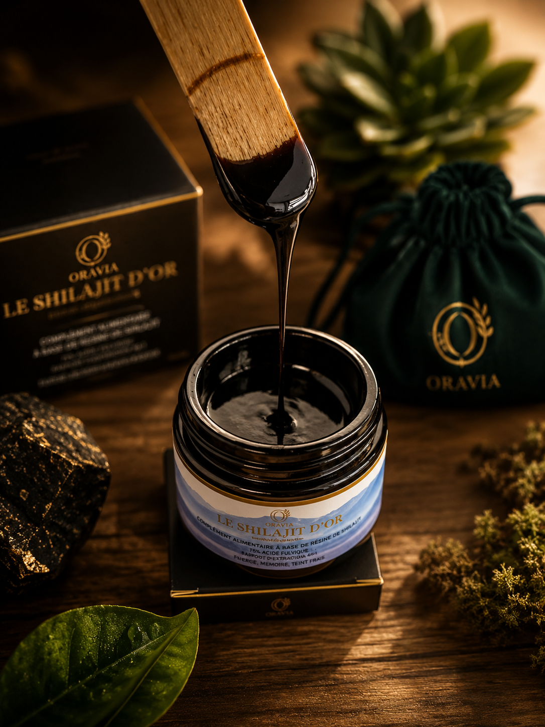 Shilajit d’Or ORAVIA – Résine pure d’Himalaya 50g Impero Inspiration